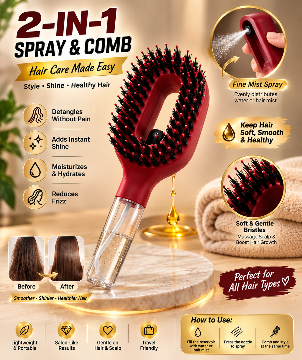 Innovative Spray Styling Comb