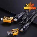 4-in-1 Fast Charging Cable – USB-A & USB-C to Type-C / Micro USB / Lightning