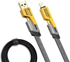 4-in-1 Fast Charging Cable – USB-A & USB-C to Type-C / Micro USB / Lightning